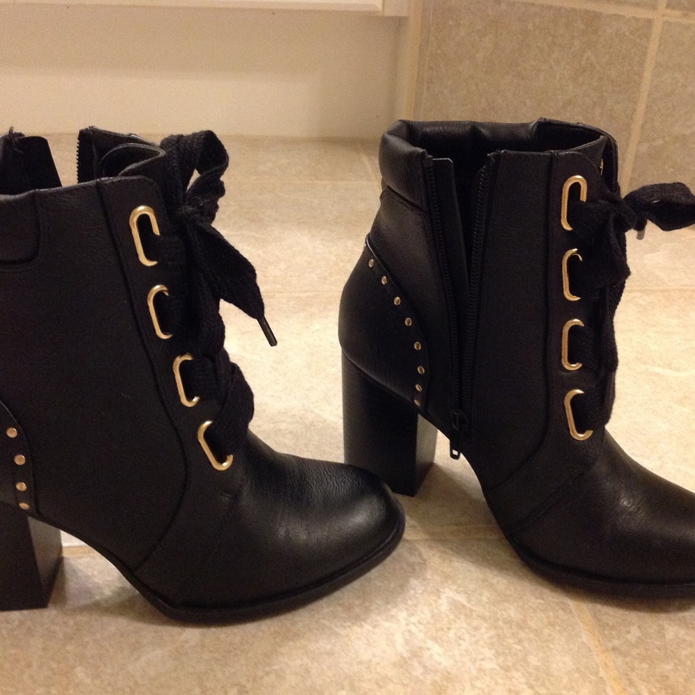 Cool Gold Grommet Boots